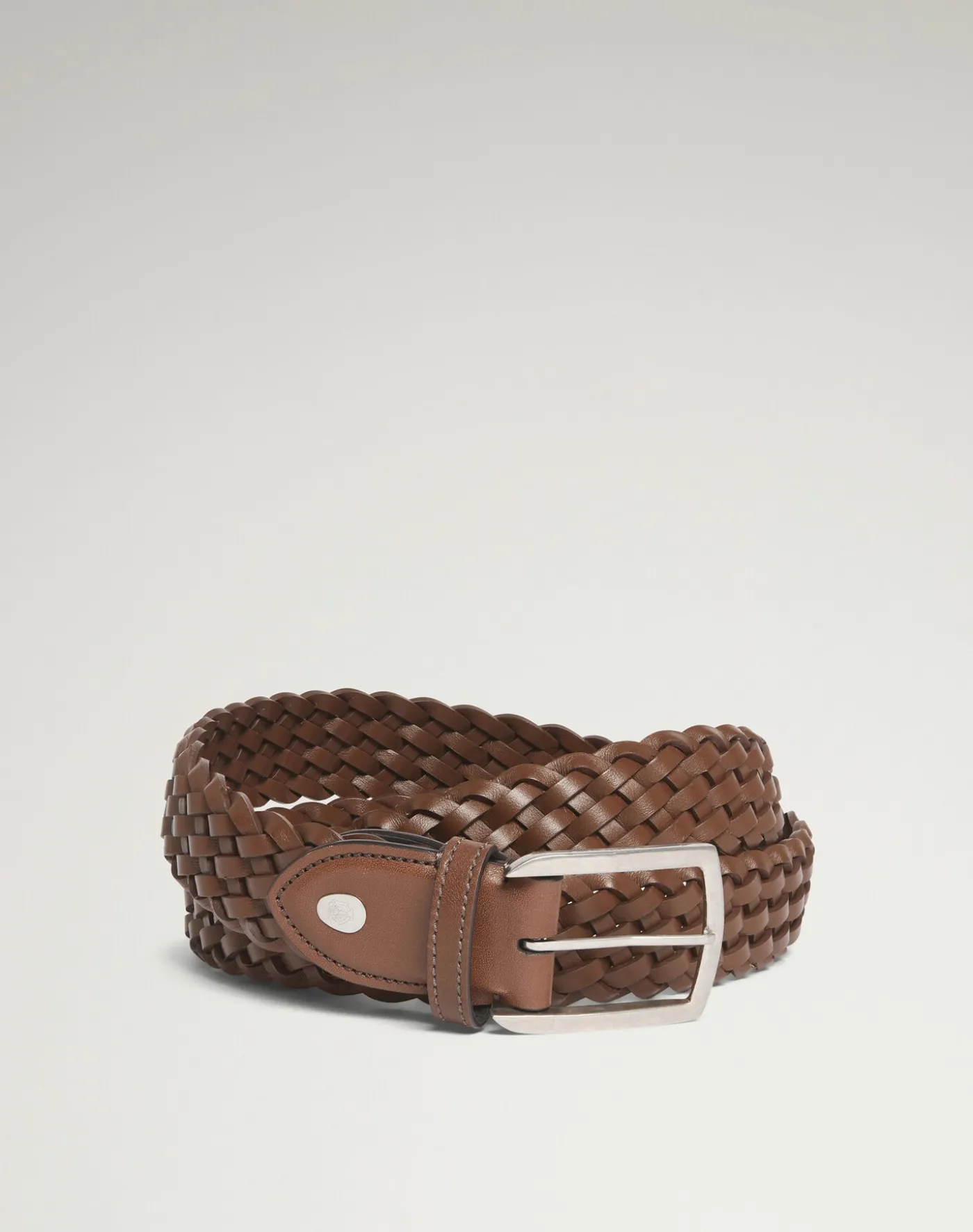 32Mm Braided Leather Belt