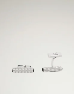 Onyx Hobnail Ingot Cufflinks