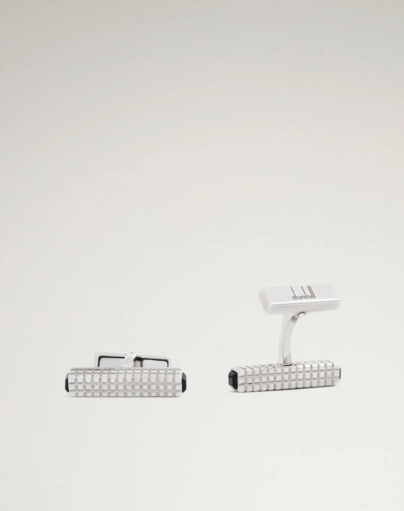 Onyx Hobnail Ingot Cufflinks