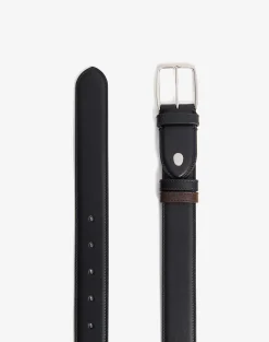 Reversible 32mm Rectangular Smooth Leather Belt