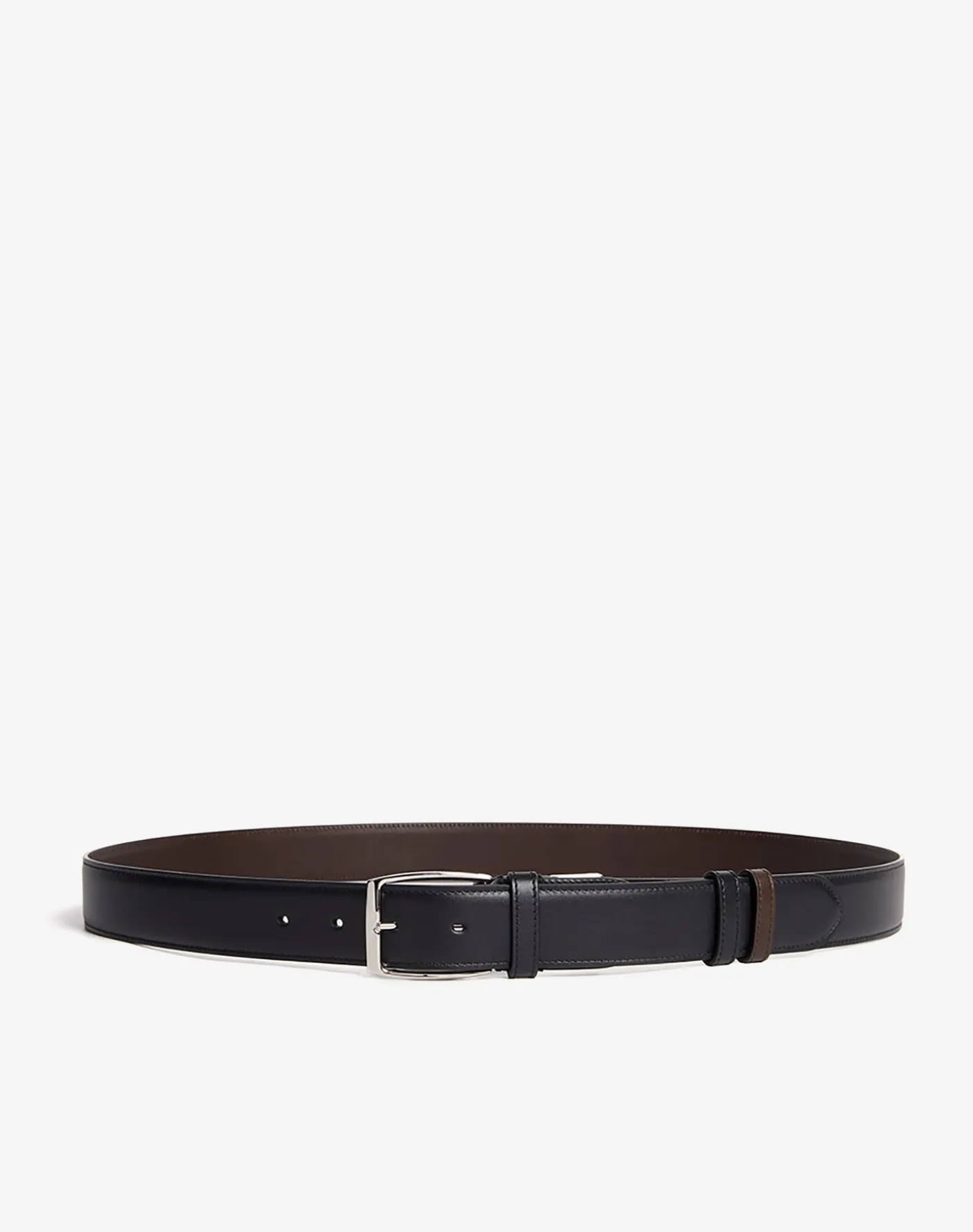 Reversible 32mm Rectangular Smooth Leather Belt