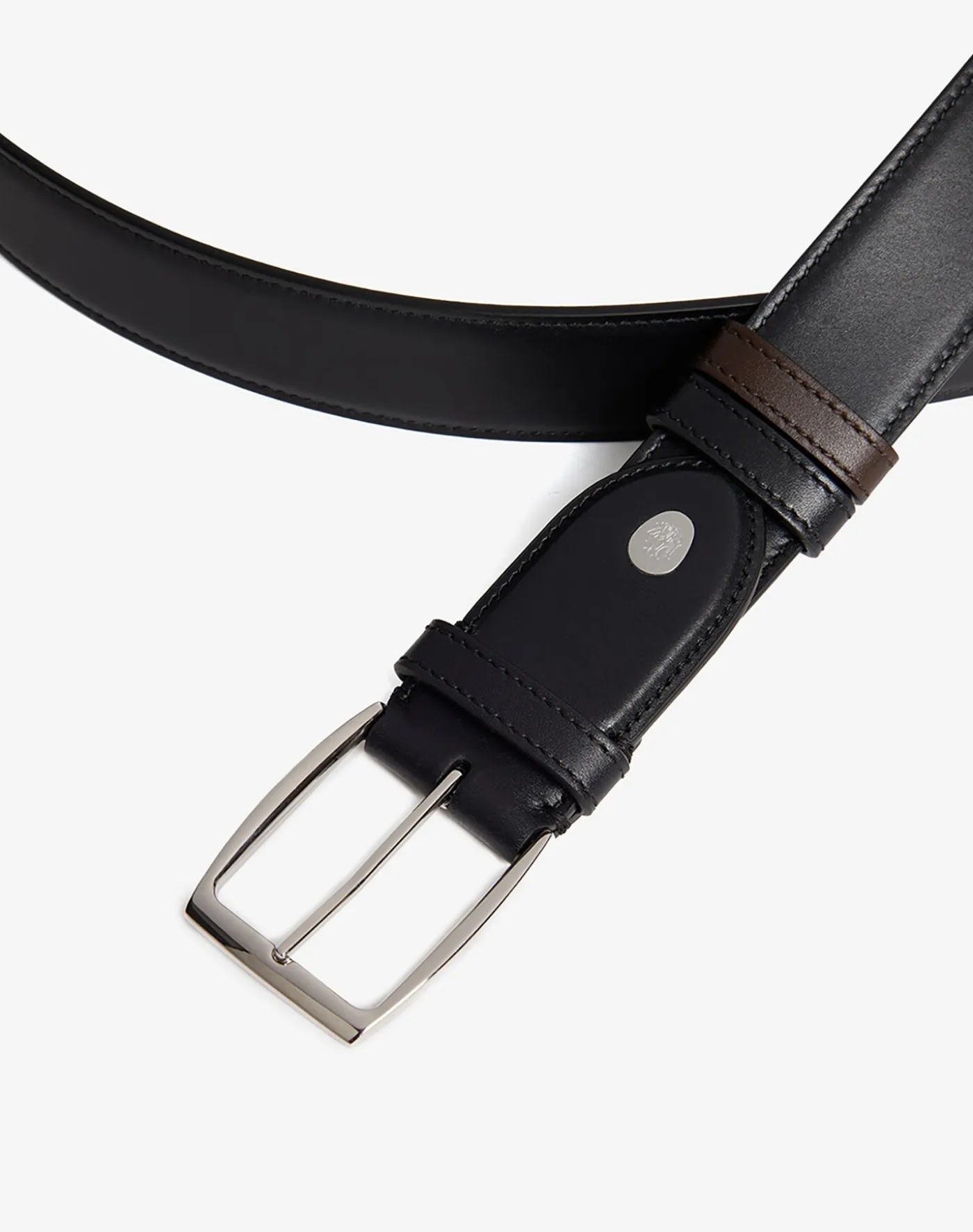 Reversible 32mm Rectangular Smooth Leather Belt
