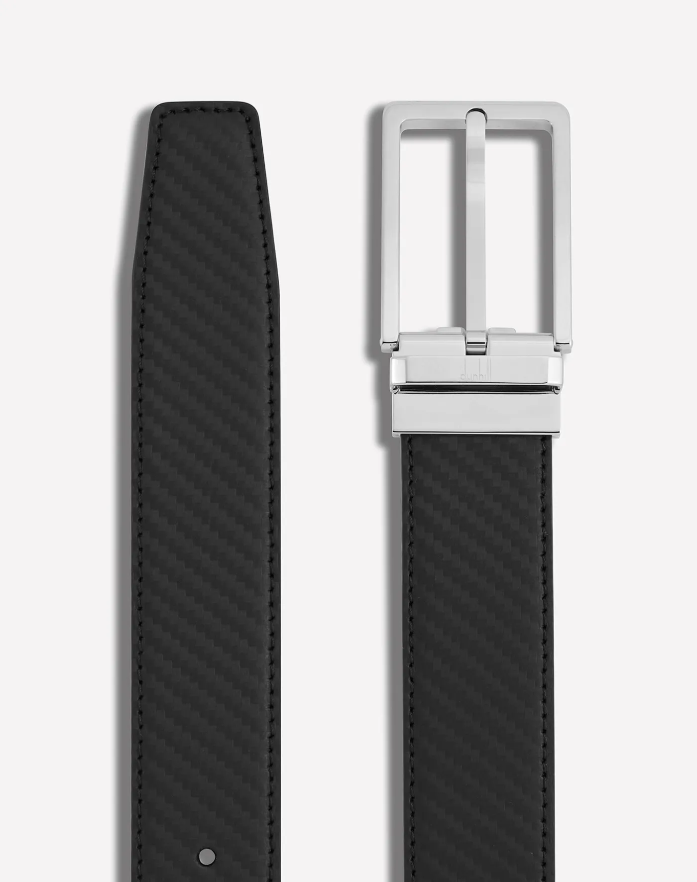 Reversible 30Mm Rounded Facet Buckle Chassis Leather Belt