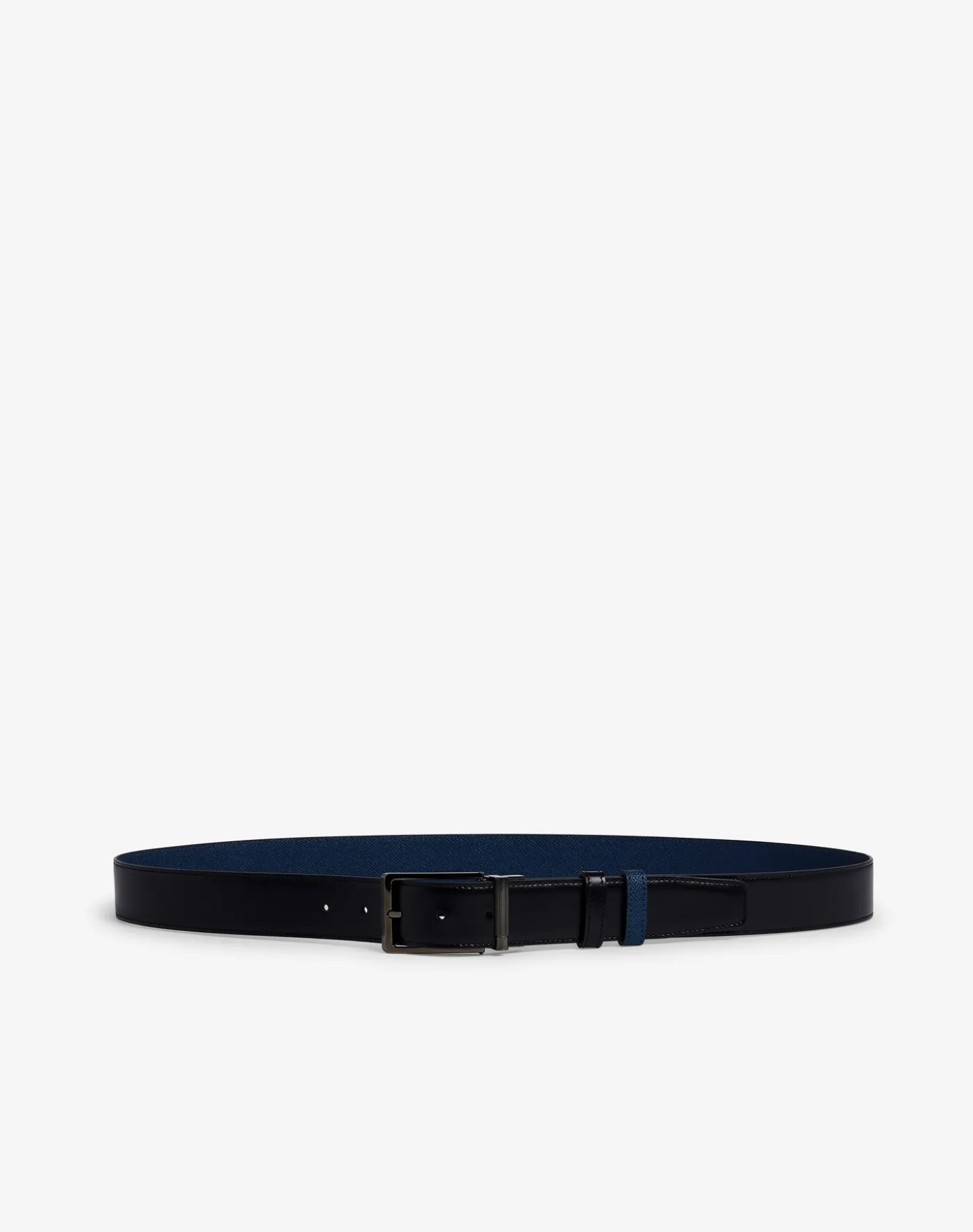 Reversible 35mm Rounded Roller Buckle Smooth Leather Belt
