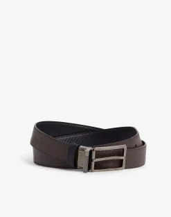 Reversible 30mm Rounded Roller Buckle Chassis Leather Belt