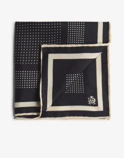 Silk Archive Square Repeated Printed Pocket Square