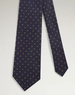 Silk Circular Medallion Printed Tie