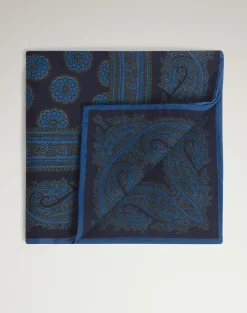 Silk Circular Medallion Printed Pocket Square