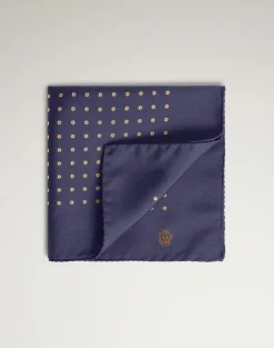 Silk Circular Medallion Printed Pocket Square