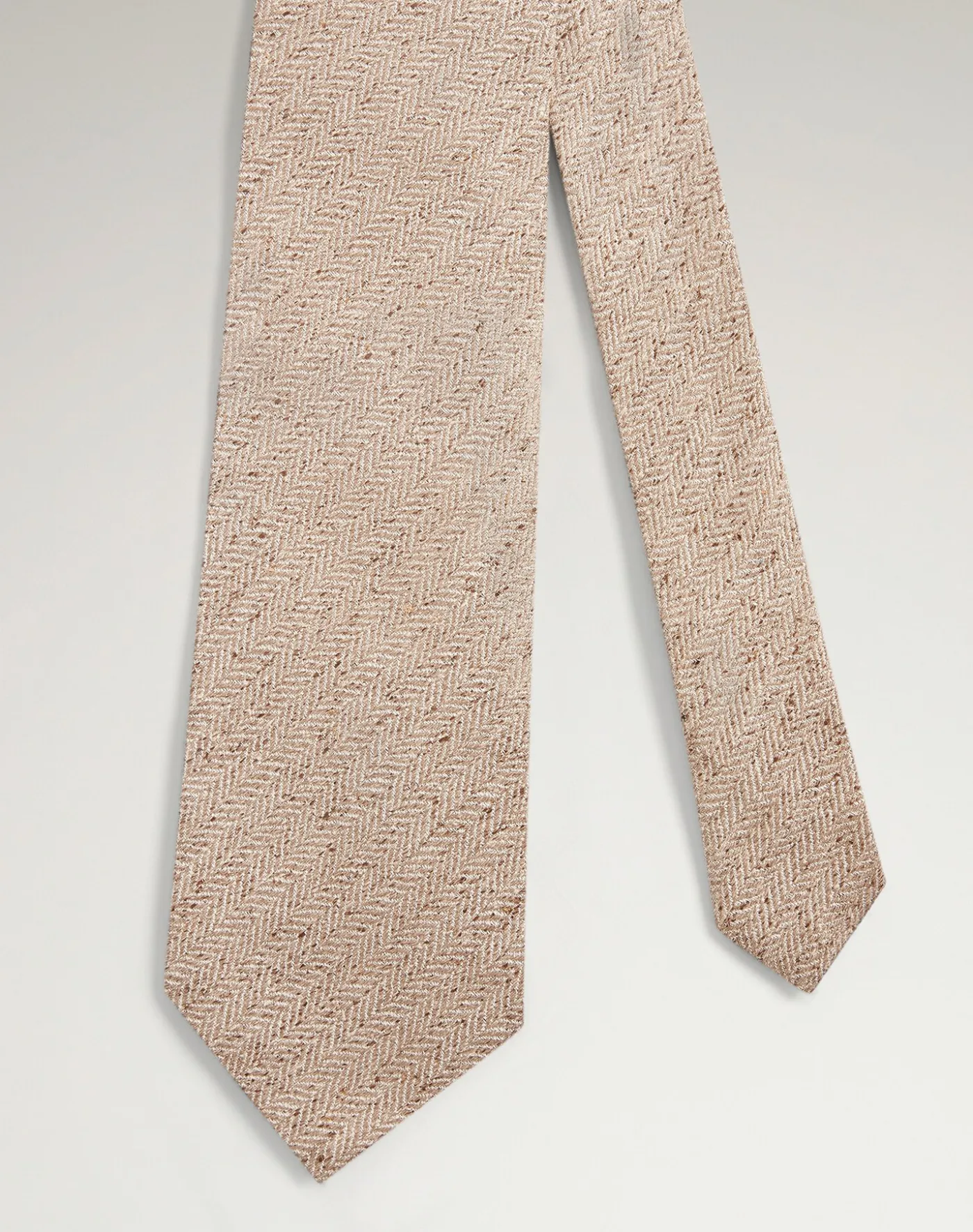Silk Cotton Herringbone Woven Tie