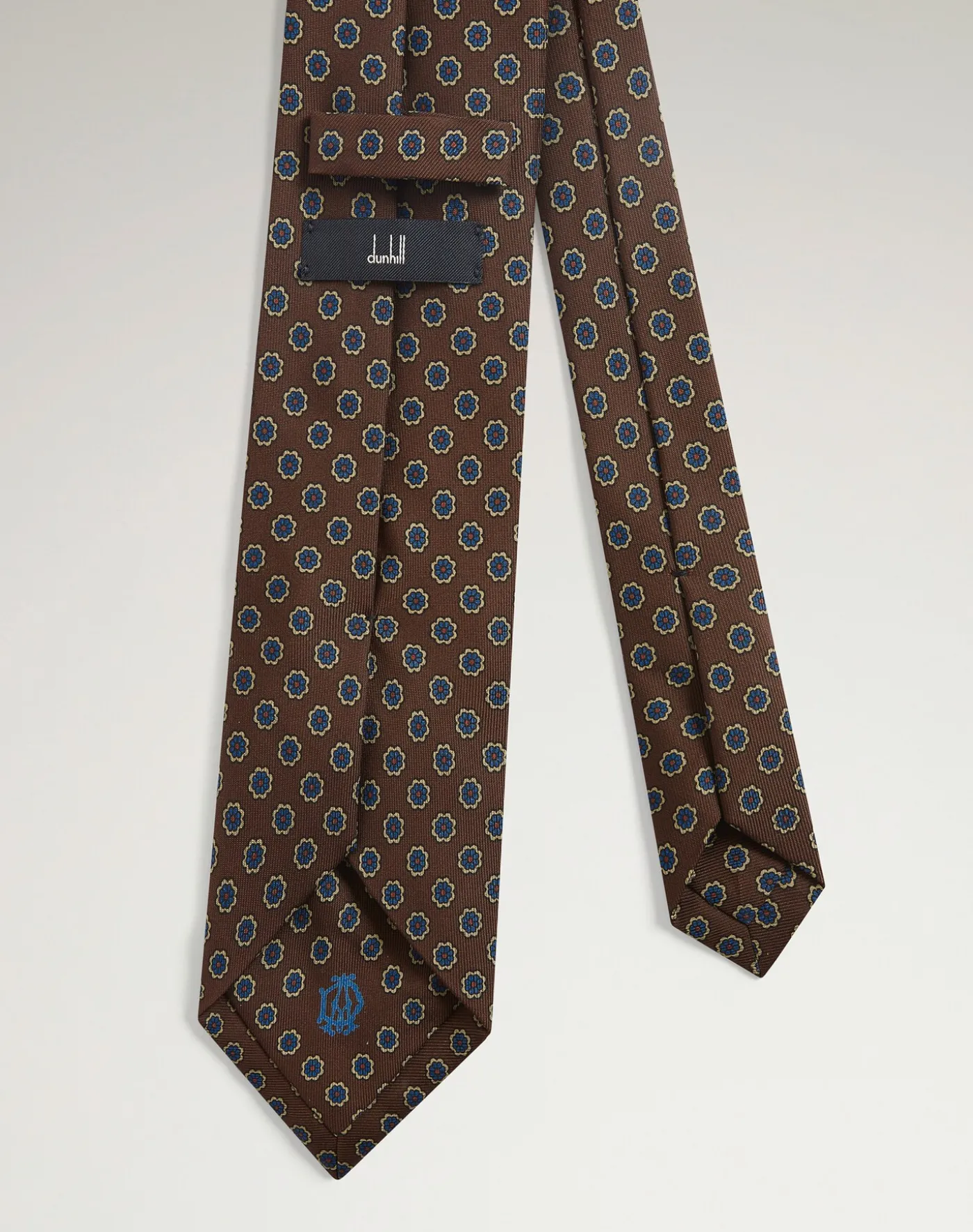 Silk Floral Medallion Screen Printed Tie