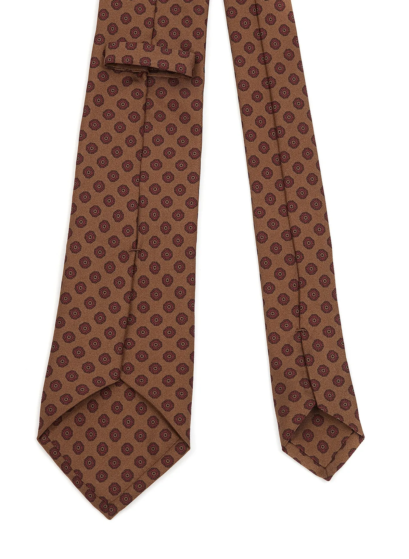 Silk Geometric Medallion Printed Tie 9cm