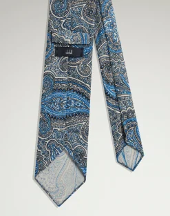 Silk Hand Screen Printed Paisley Tie