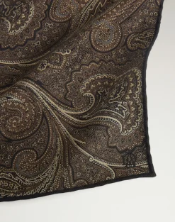 Silk Large Paisley Pocket Square
