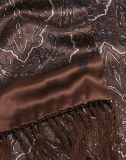 Silk Paisley Printed Evening Scarf
