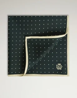 Silk Polka Dot Screen Printed Pocket Square