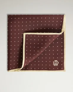 Silk Polka Dot Screen Printed Pocket Square