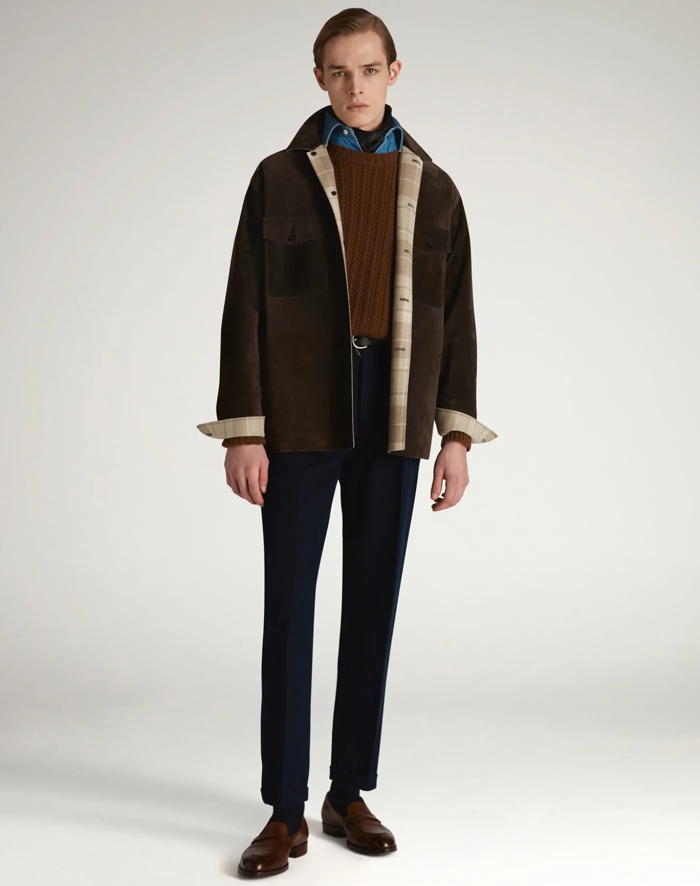 Suede Cashmere Overshirt