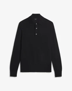 Superfine Cashmere Long Sleeve Polo