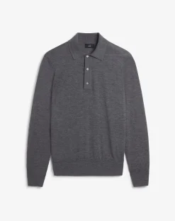 Superfine Cashmere Long Sleeve Polo