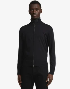 Superfine Cashmere Zip Through Jumper