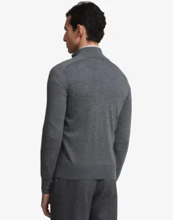 Superfine Cashmere Zip Through Jumper