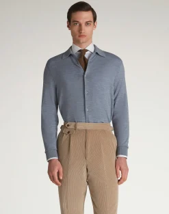 Superfine Virgin Merino Wool Long Sleeve Shirt