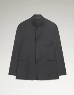 Wool Blend Travel Jacket