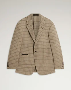 Wool Cashmere Tattersall Check Bourdon Single Breasted Sports Coat