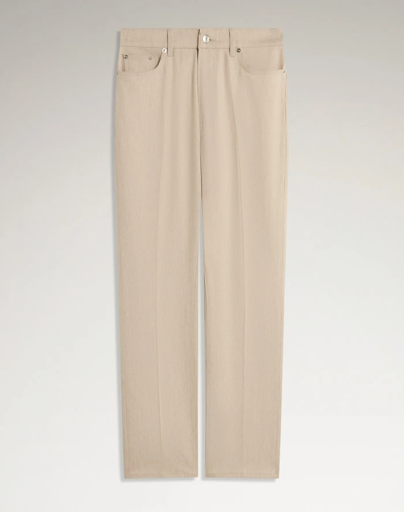 Wool Cotton Denim 5 Pocket Trousers