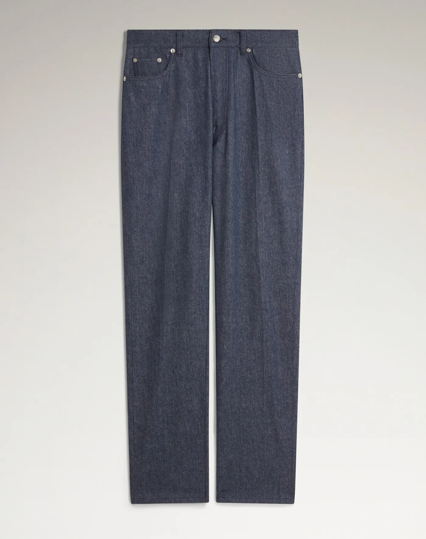 Wool Cotton Denim 5 Pocket Trousers