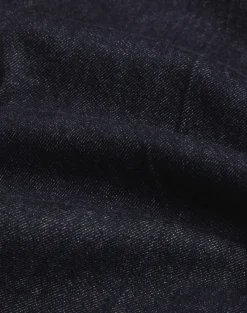 Wool Cotton Denim Straight Leg 5 Pocket Trousers
