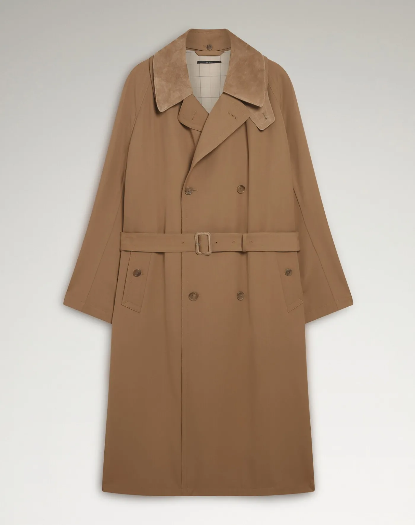 Wool Double Breasted Trench Coat