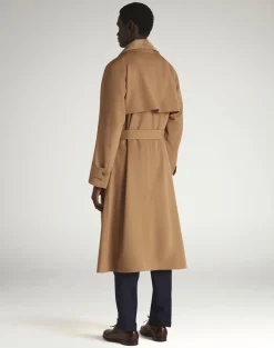 Wool Double Breasted Trench Coat