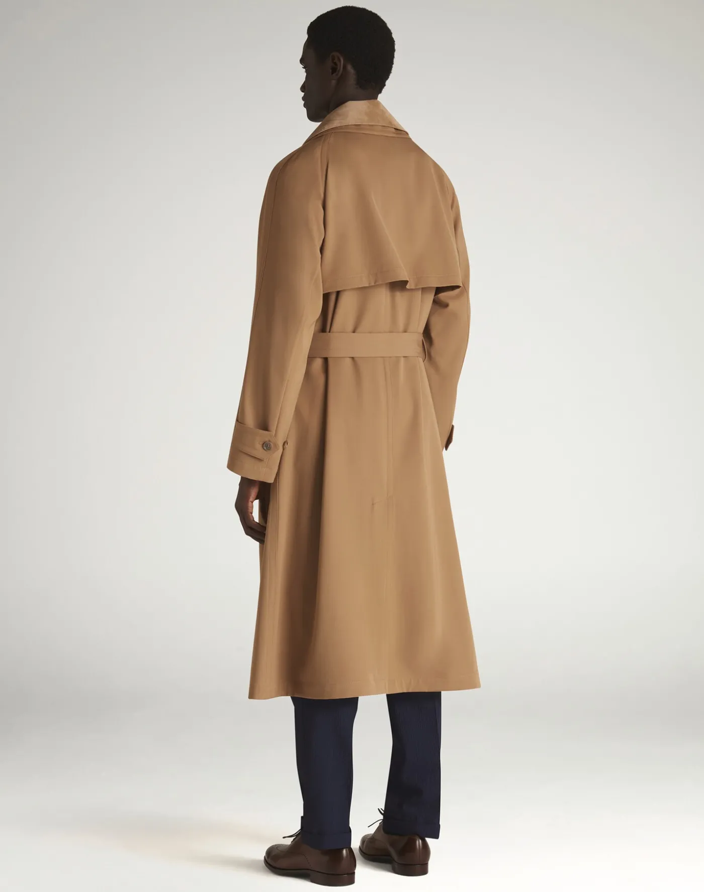 Wool Double Breasted Trench Coat
