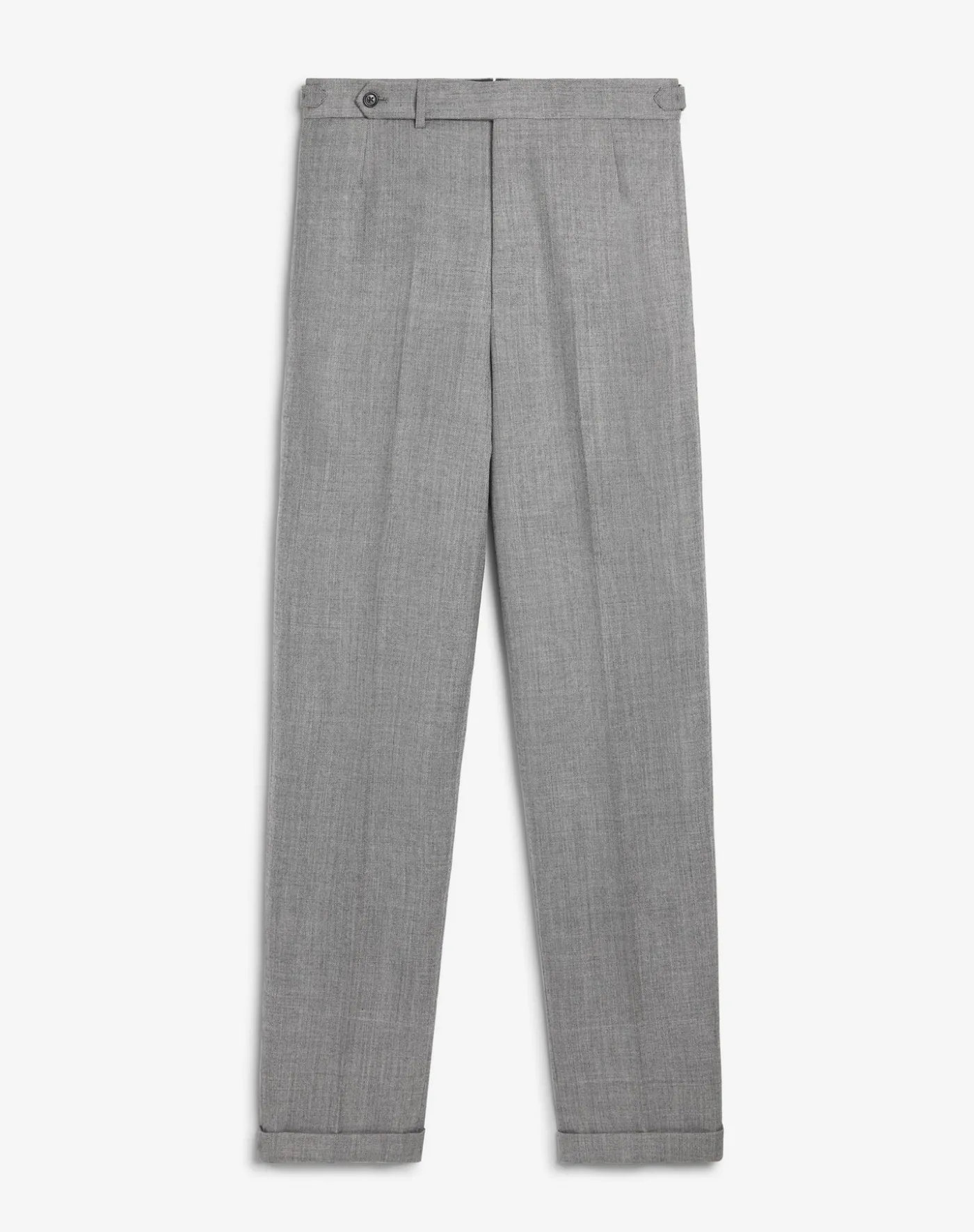 Wool Sharkskin Flat Front Trouser