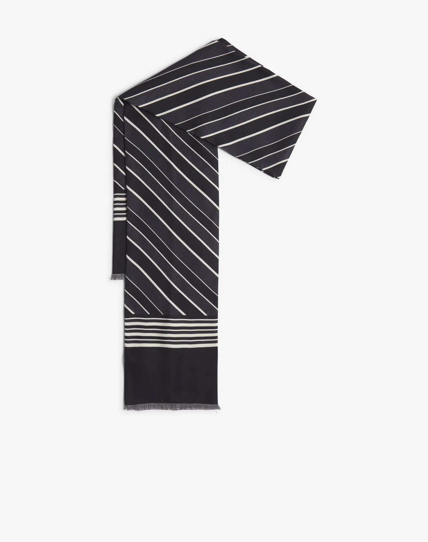 Wool Silk Jacquard Printed Tubular Scarf