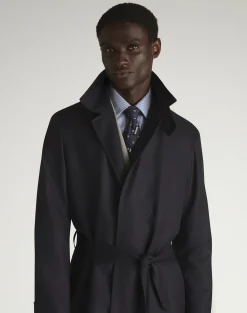 Wool Super 180's Balmacaan Coat