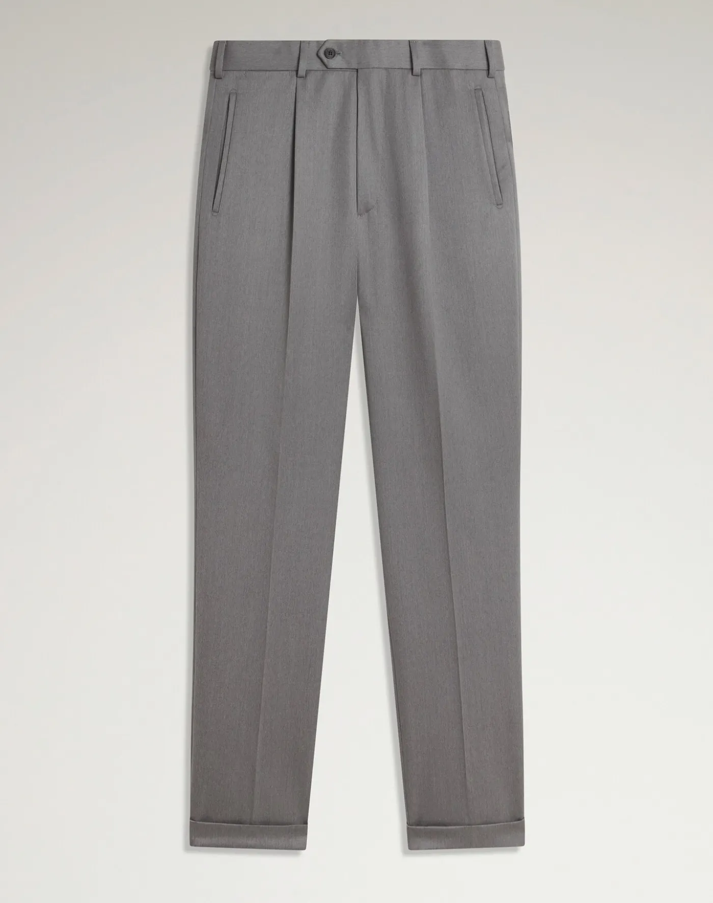 Wool Twill Single Pleat Trousers